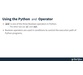 استفاده از عملگرها در زبان Python 3