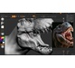 مجسمه سازی و بافت دایناسور واقع گرایانه در Zbrush برای فیلم ها 2