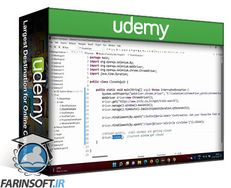 Selenium Webdriver با چارچوب تست Java & Testng
