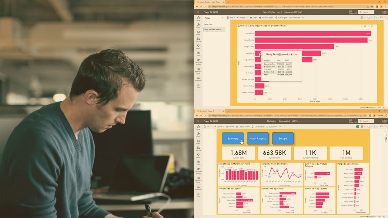 Enhance Reports for Usability and Storytelling with Power BI