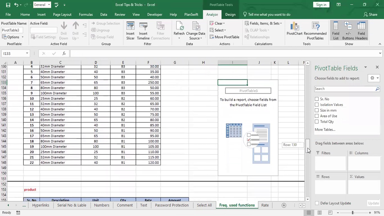 Application Of Ms Excel In Quantity Surveying