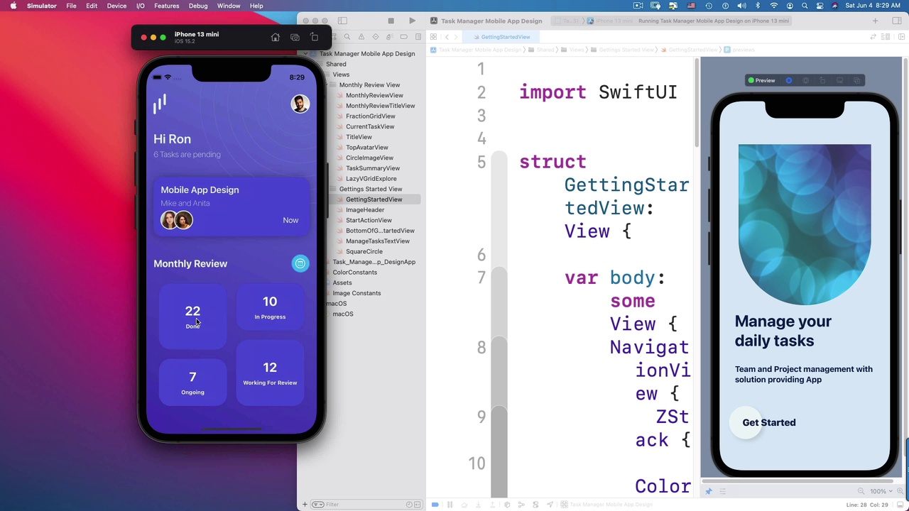 Frontend SwiftUI development Task Manager App