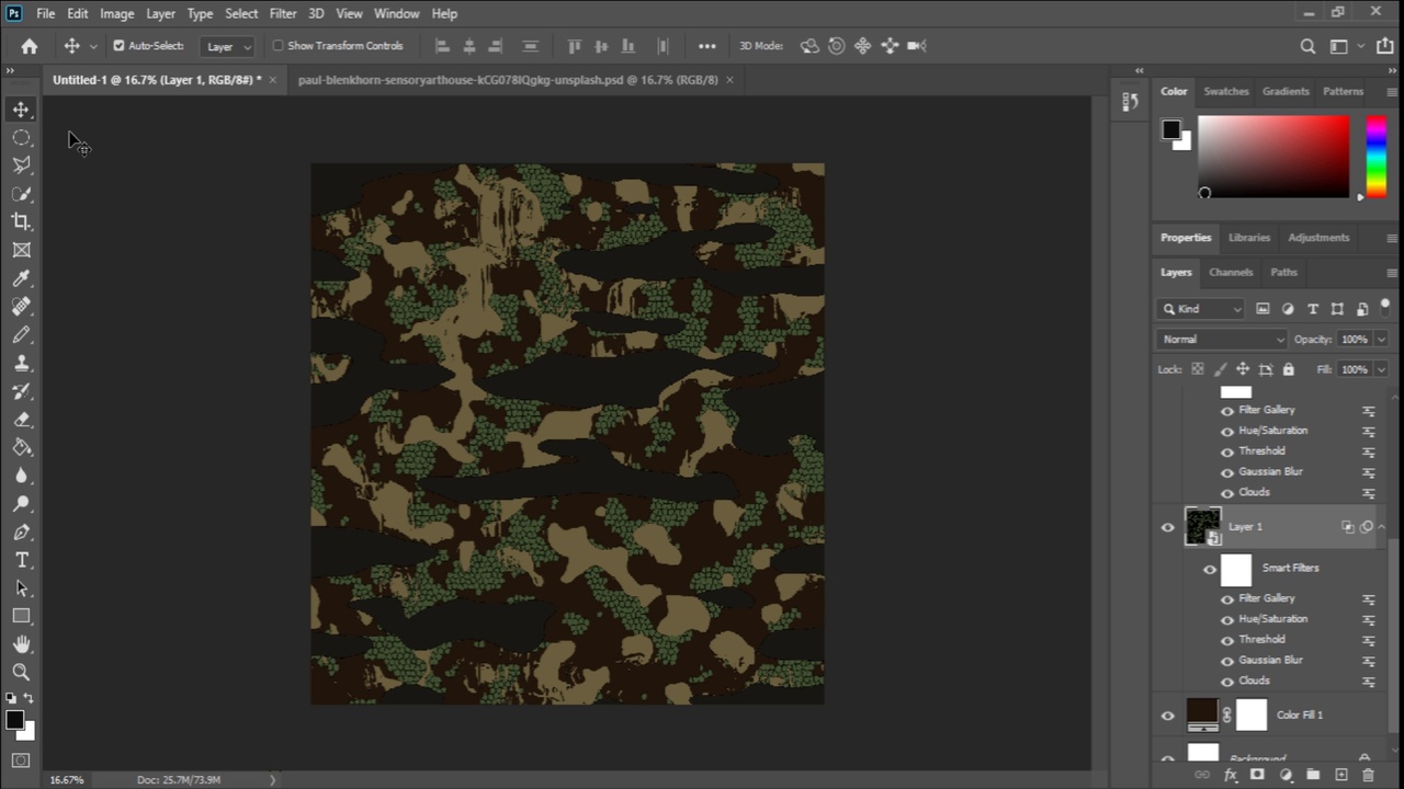 How To Create Custom Camouflage Patterns in Photoshop by Ricardo Teran