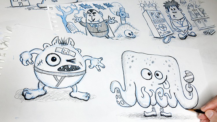 Easy Drawing: Cartoony Monsters