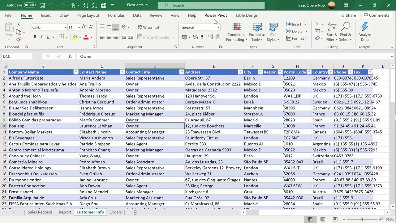 The Excel Master Class