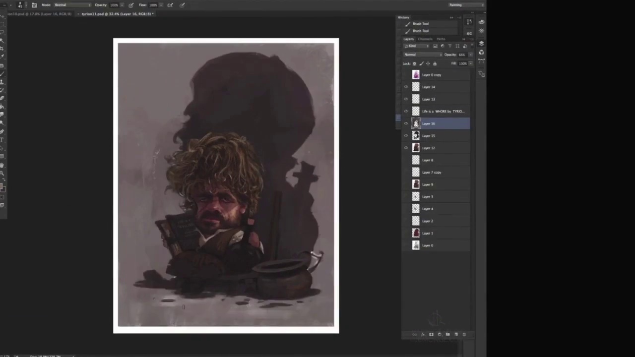 Creating Tyrion Lannister by Jean Baptiste Monge in Photoshop