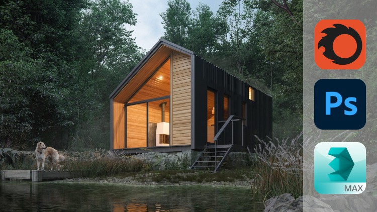 Forest cabin Workshop | 3ds max + Corona render