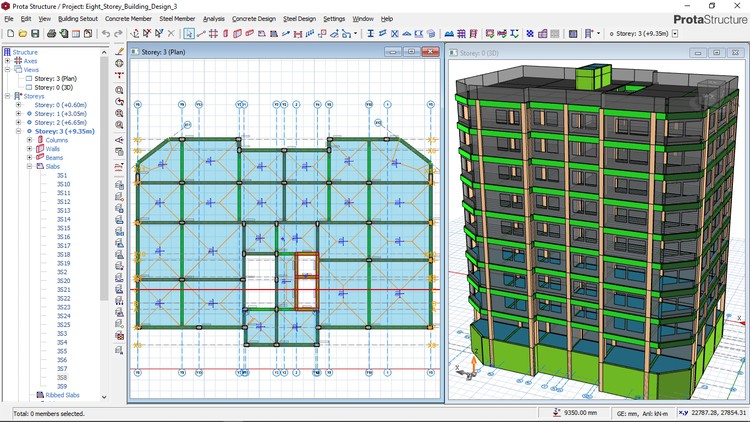 Complete Course: 8 Storey Building Design In Protastructure