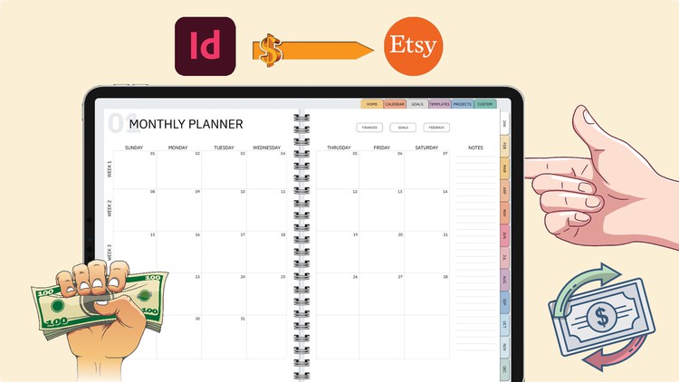 Master Digital Planner Creation InDesign: And Sell on Etsy!