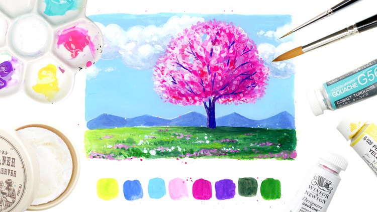 Painting with Gouache Made Fun & Easy! Beginner Art Tutorial