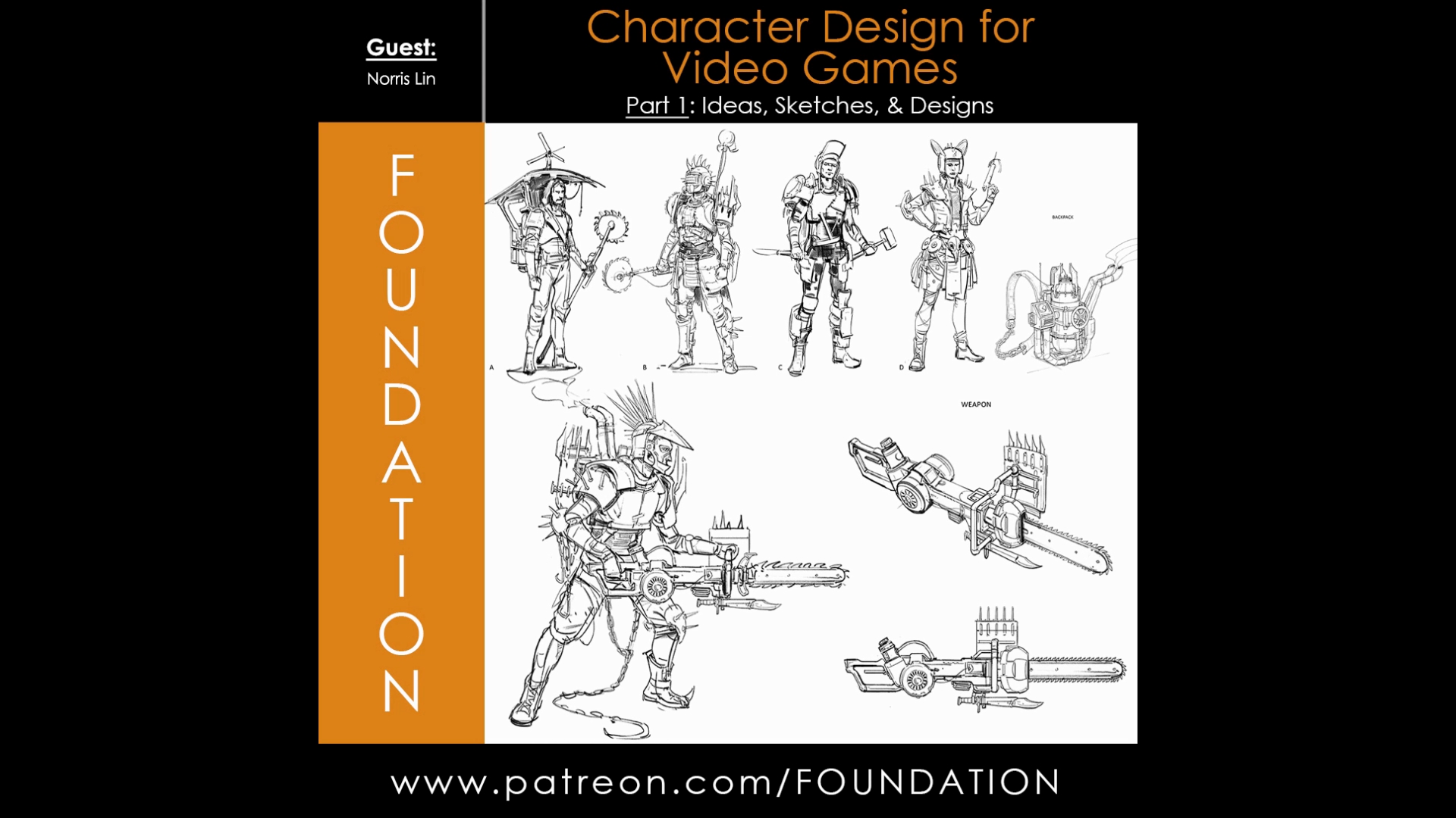 Character Design for Video Games – Part 1 Ideas, Sketches, & Designs – with Norris Lin