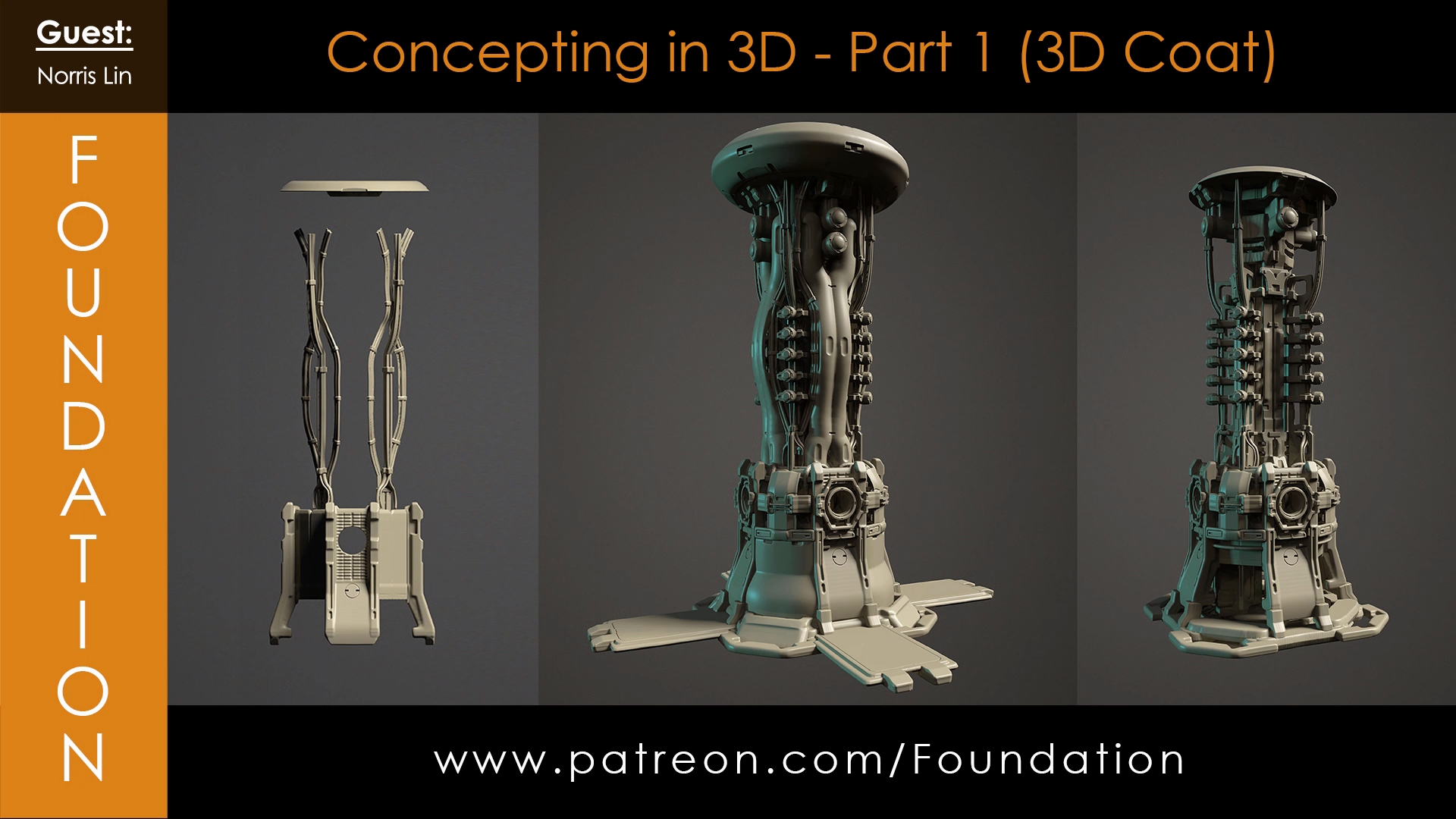 Concepting in 3D – Part 1 (3DCoat) with Norris Lin
