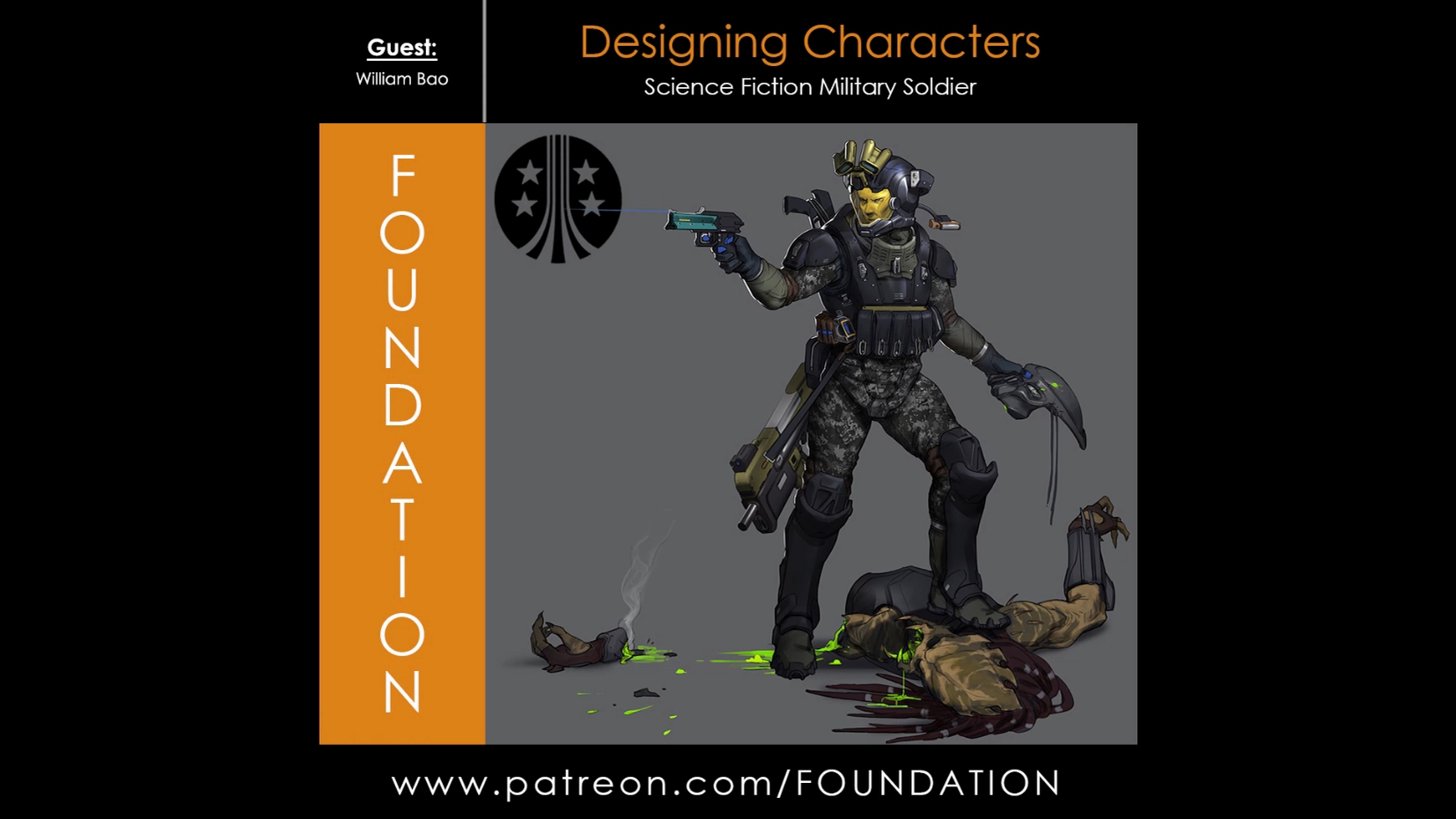 Designing Characters – Sci-Fi Military Soldier with William Bao