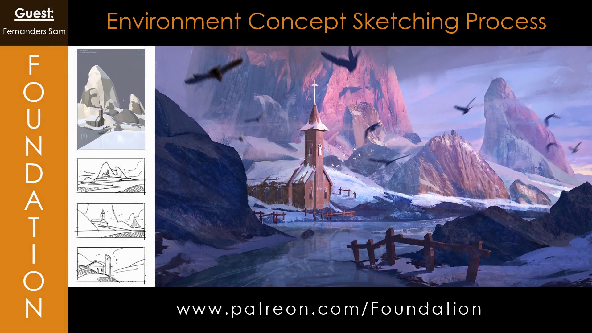 Environment Concept Sketching Process with Fernanders Sam