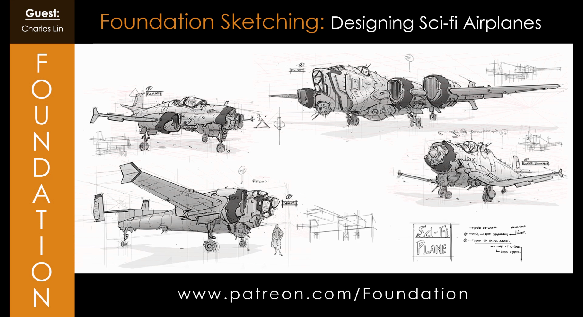 Foundation Sketching – Designing Sci-Fi Airplanes with Charles Lin