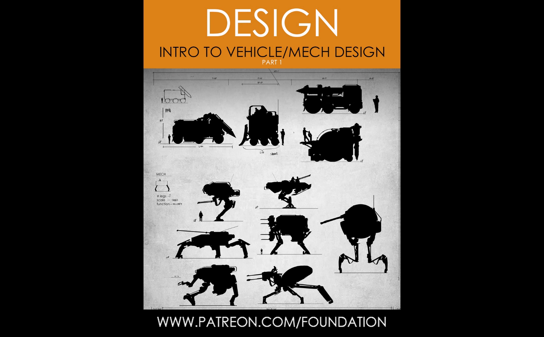 Intro to Vehicle & Mech Design – Part 1 – Silhouettes