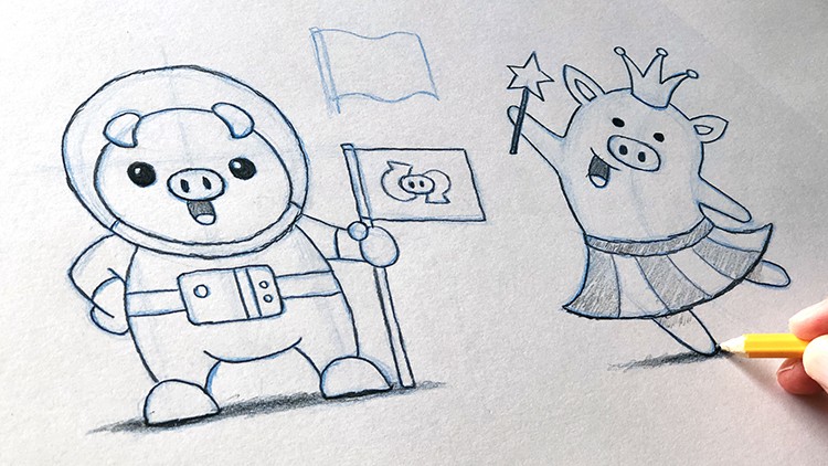 Easy Drawing: Cute Animals In Costumes