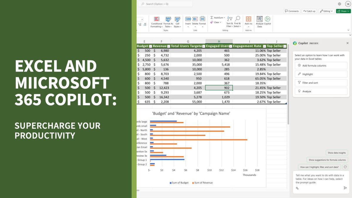 Excel and Microsoft 365 Copilot: Supercharge Your Productivity