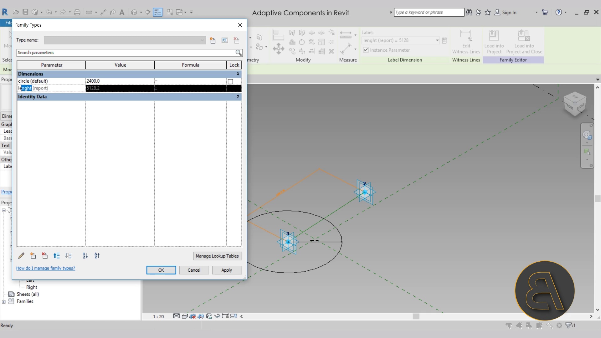 Adaptive Components in Revit