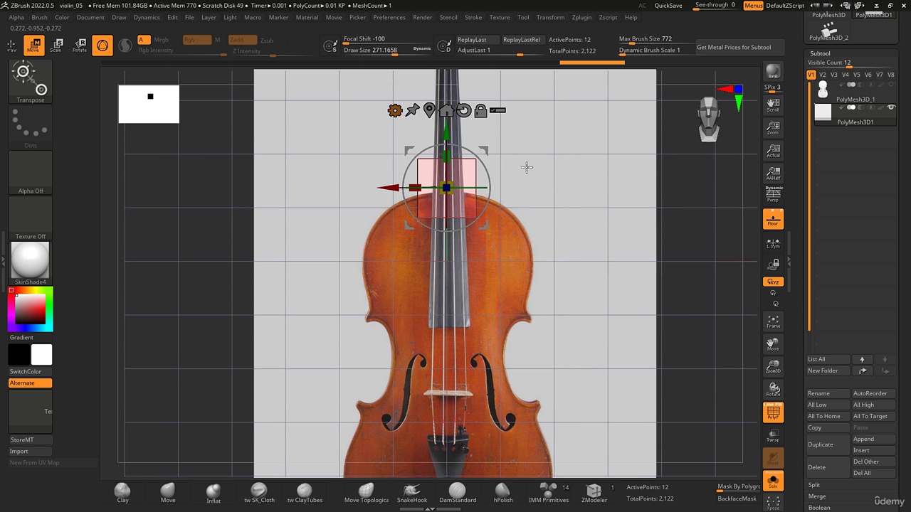 ZBrush for Jewelry Designers Sculpting a Printable Violin