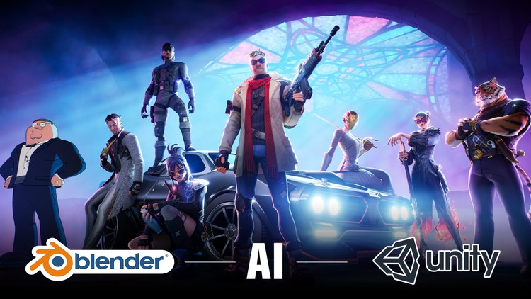 Master Blender 4 With AI Tools, Blender Addons & Unity.