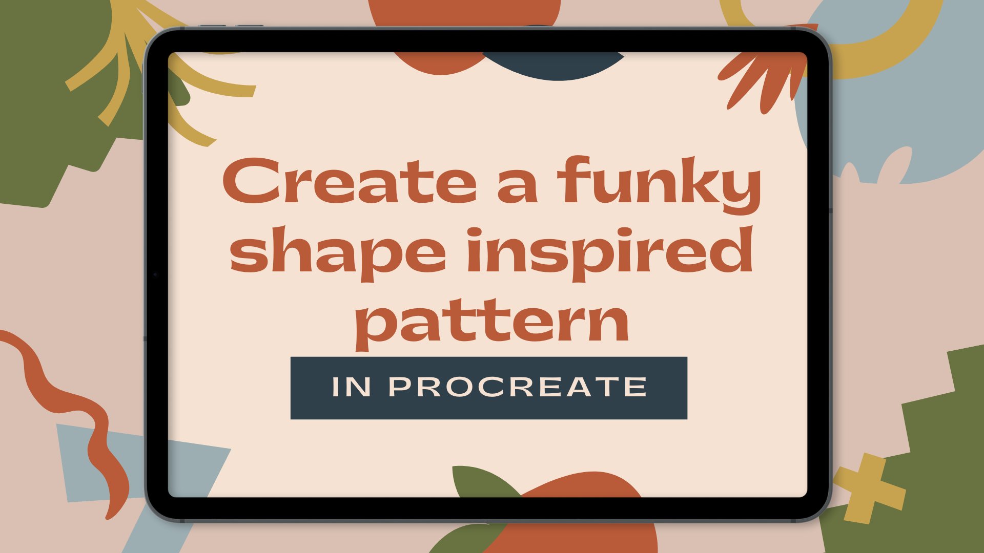 Create a Funky Abstract Pattern in Procreate using the Half Drop Repeat Technique