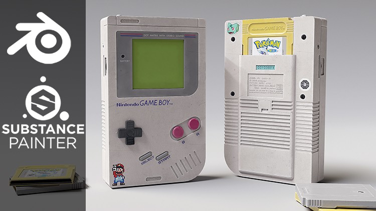 Creating a Nintendo GameBoy in Blender and Substance Painter