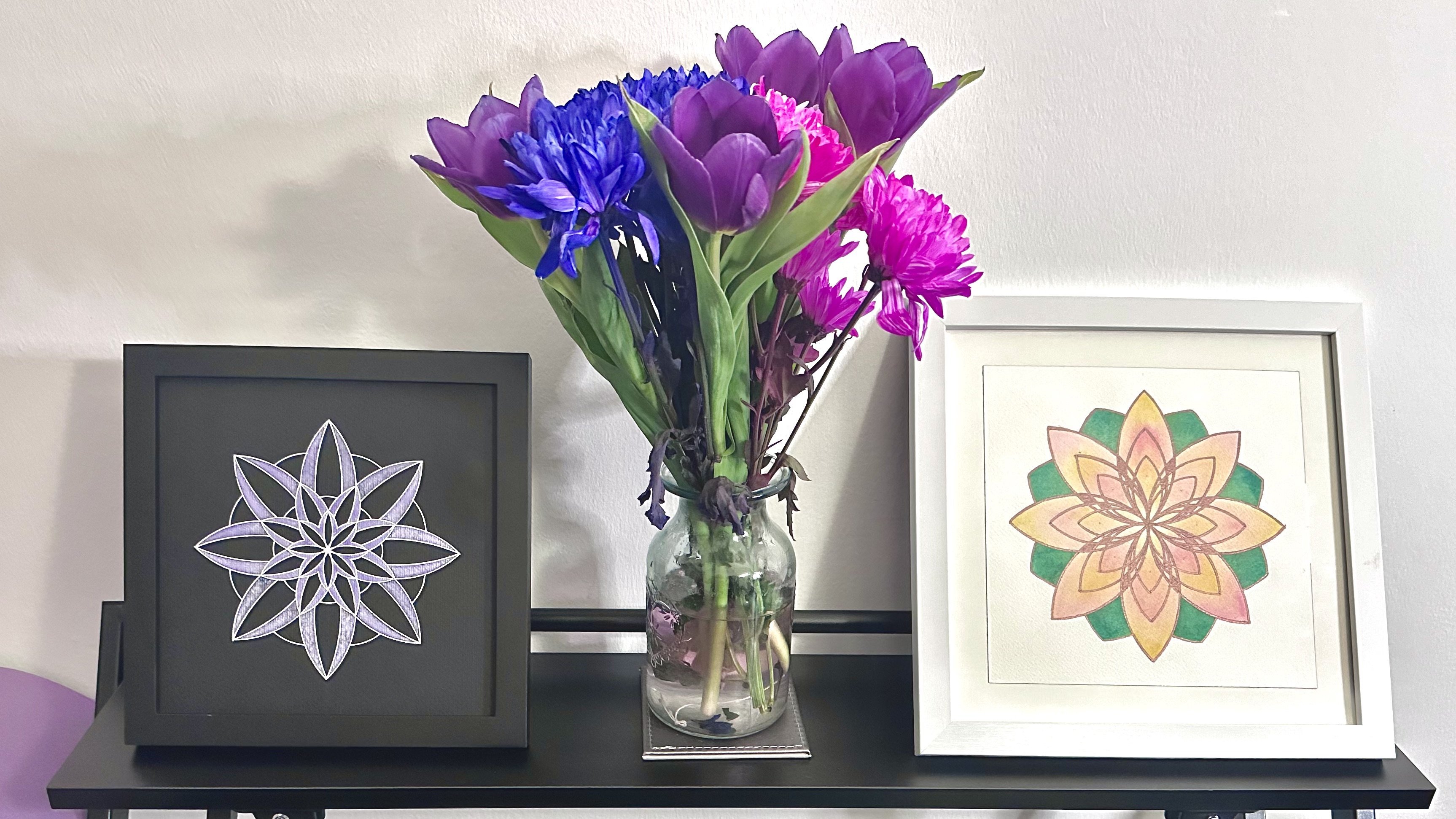 Construct and Colour a Geometric Flower: Your Own Mother’s Day Artwork