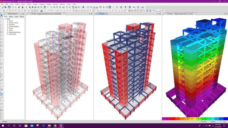 Practical ETABS Training of G+9 Building with RSA Analysis