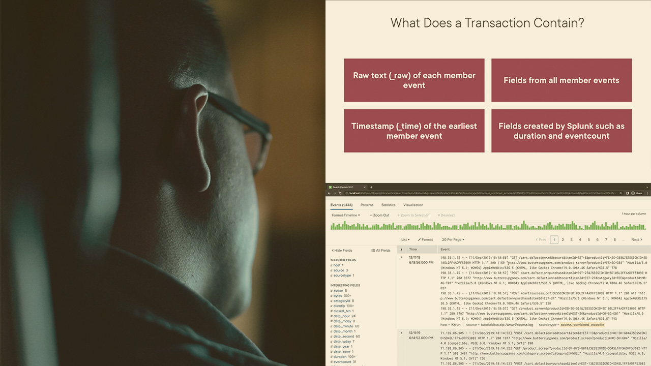 Splunk 9: Correlating Events with Transactions