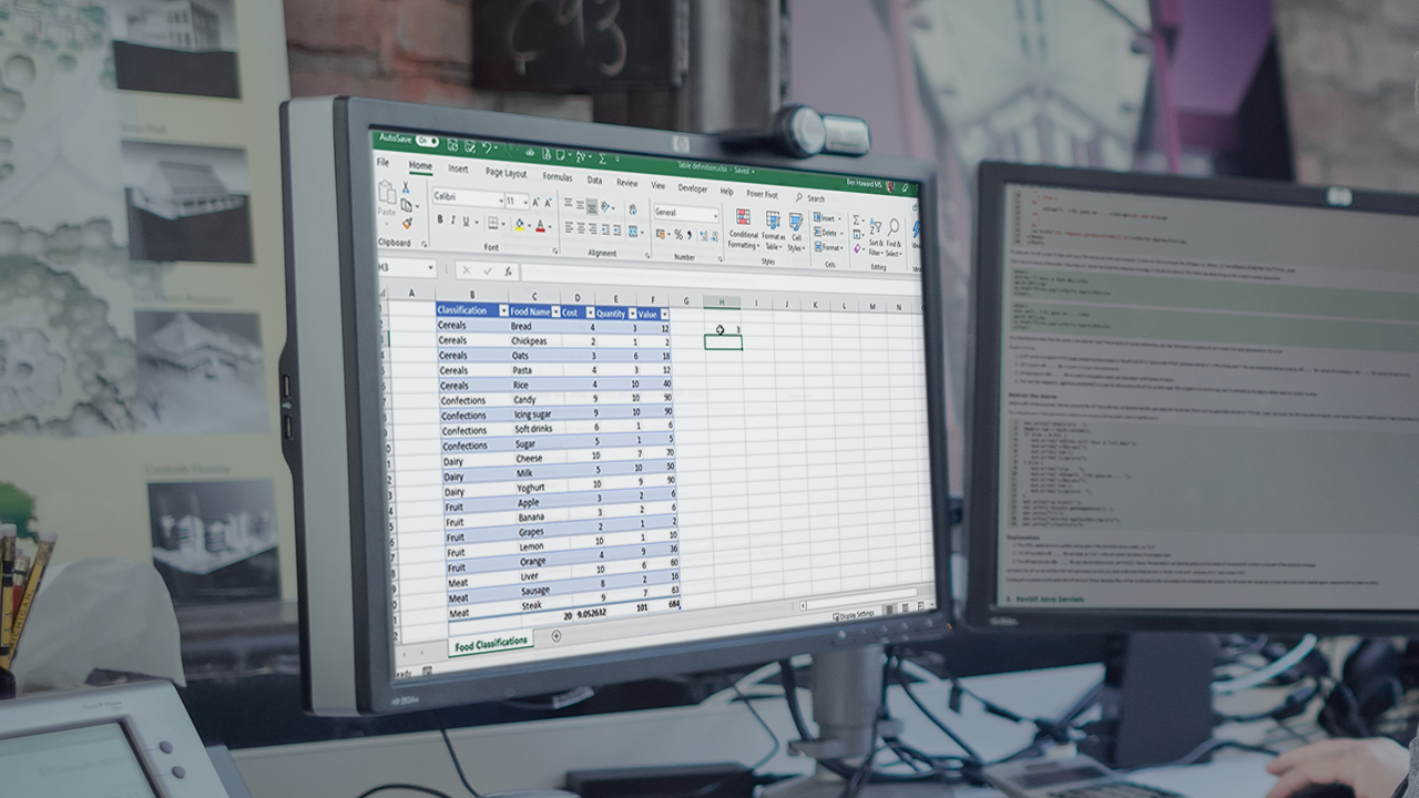 Displaying Tables with Excel