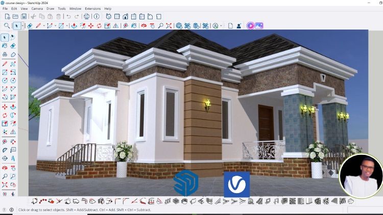 Super 3bedoom SketchUp Pro From Basic To Advance Level