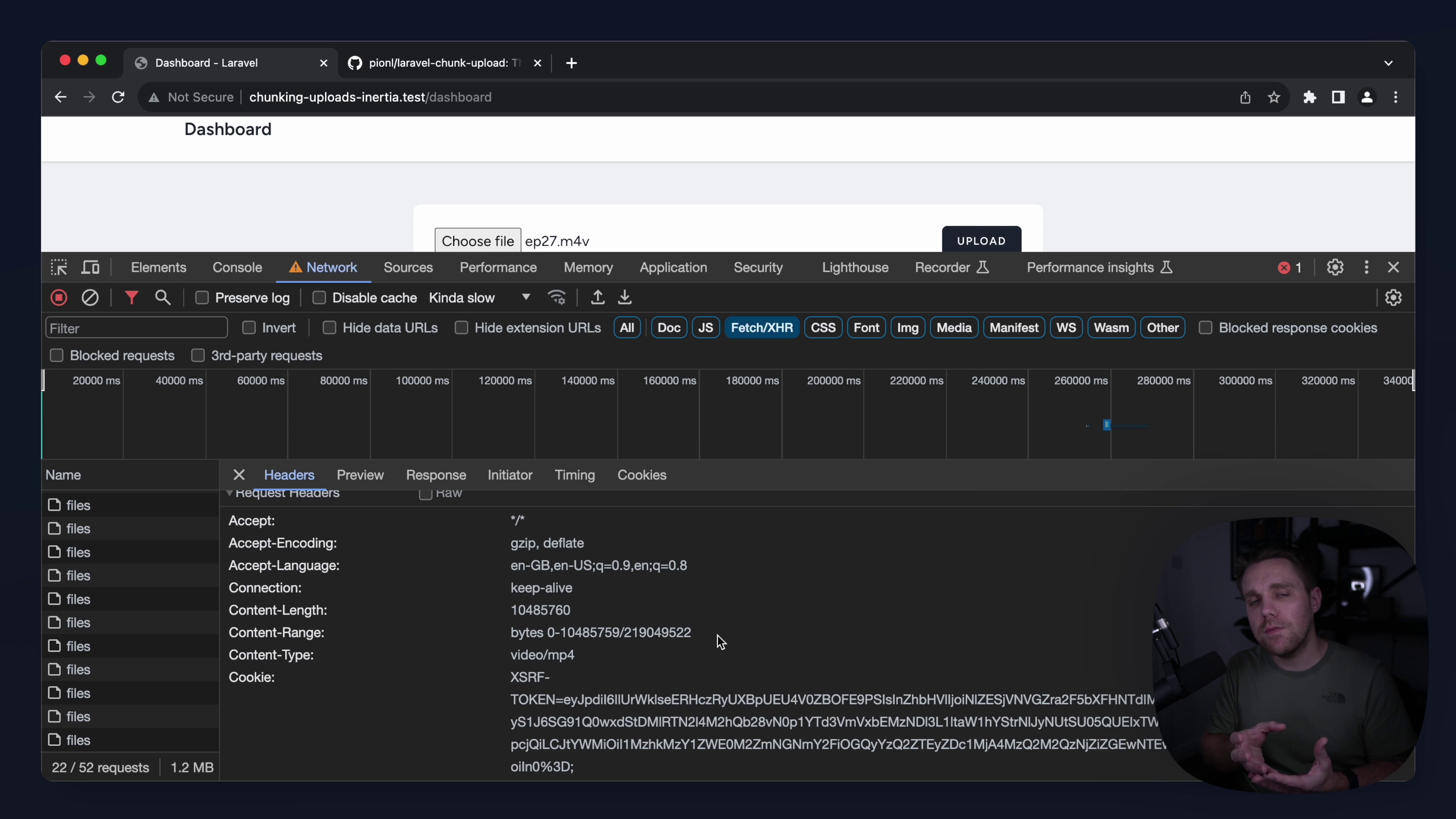 Chunking Large Uploads in Inertia