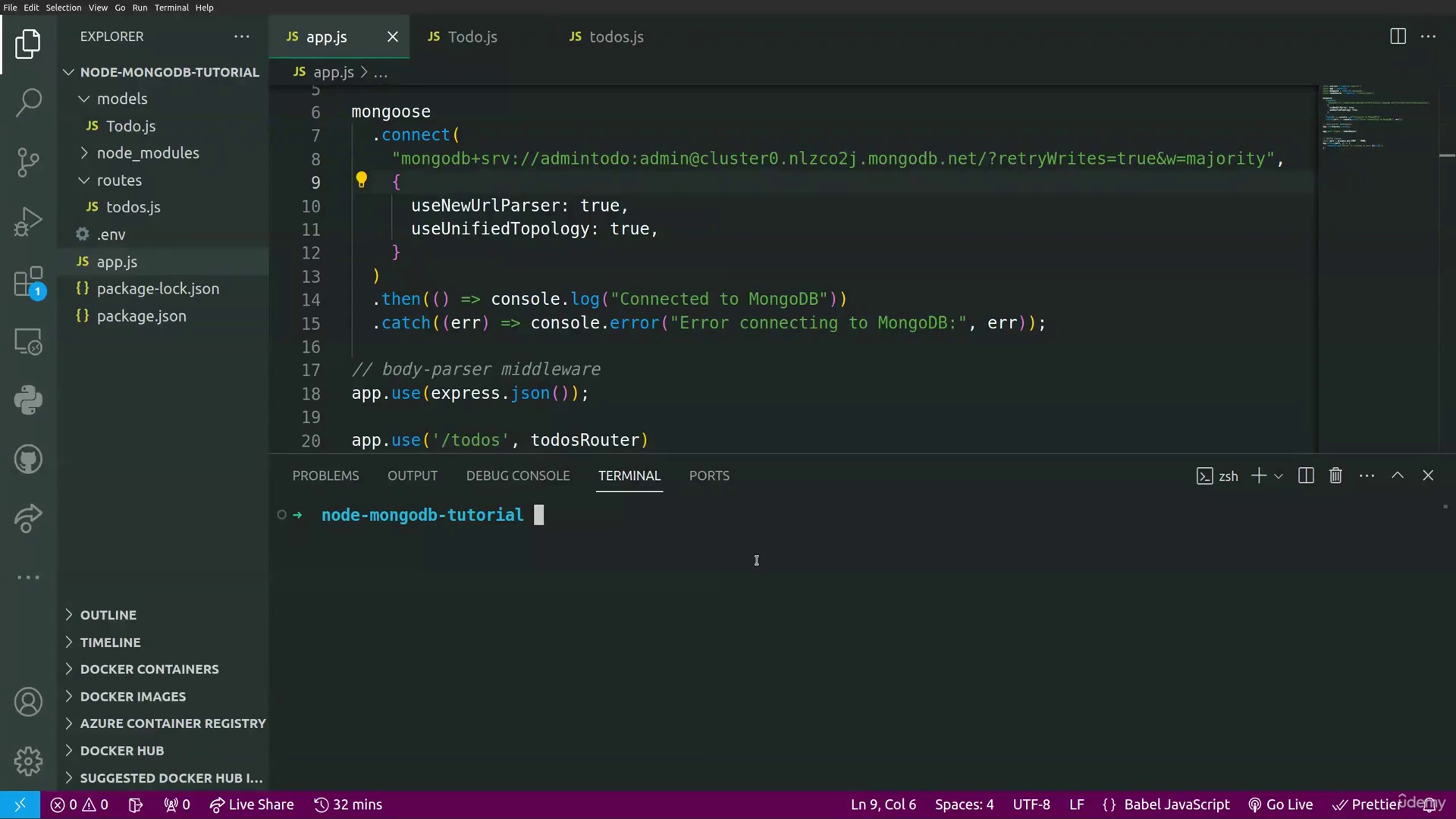 Node.Js Api Development Postman Testing, Mongodb Connection