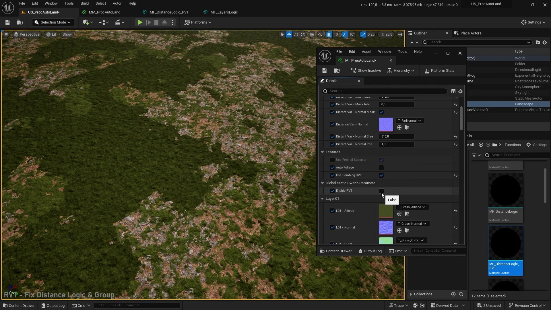 Unreal Shader – Procedural Automatic Landscape