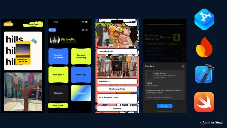 SwiftUI & iOS Development: Build a Social Media App 2025