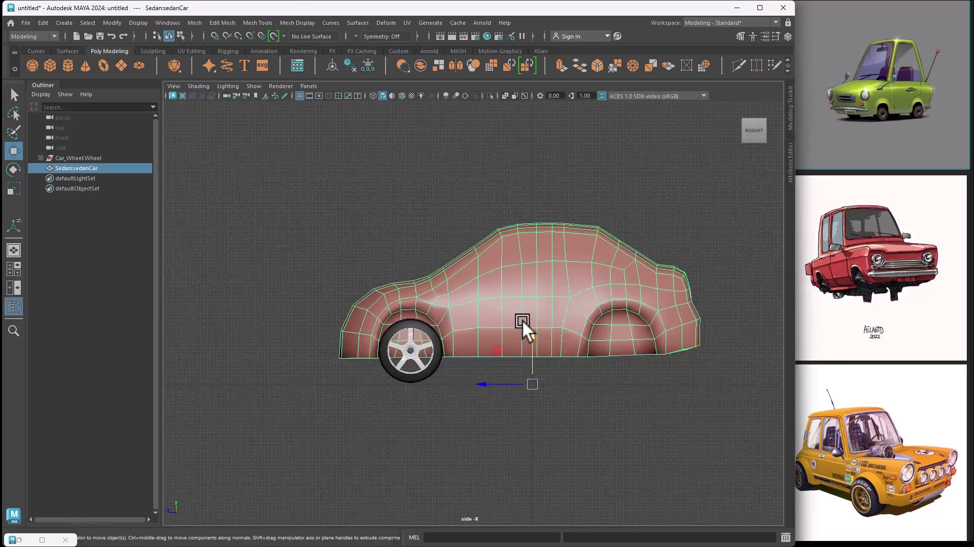 Stylized Car Modeling In Autodesk Maya