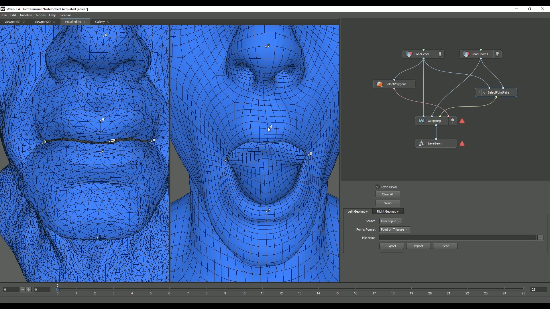 Auto Blendshape Transfer Different Topo
