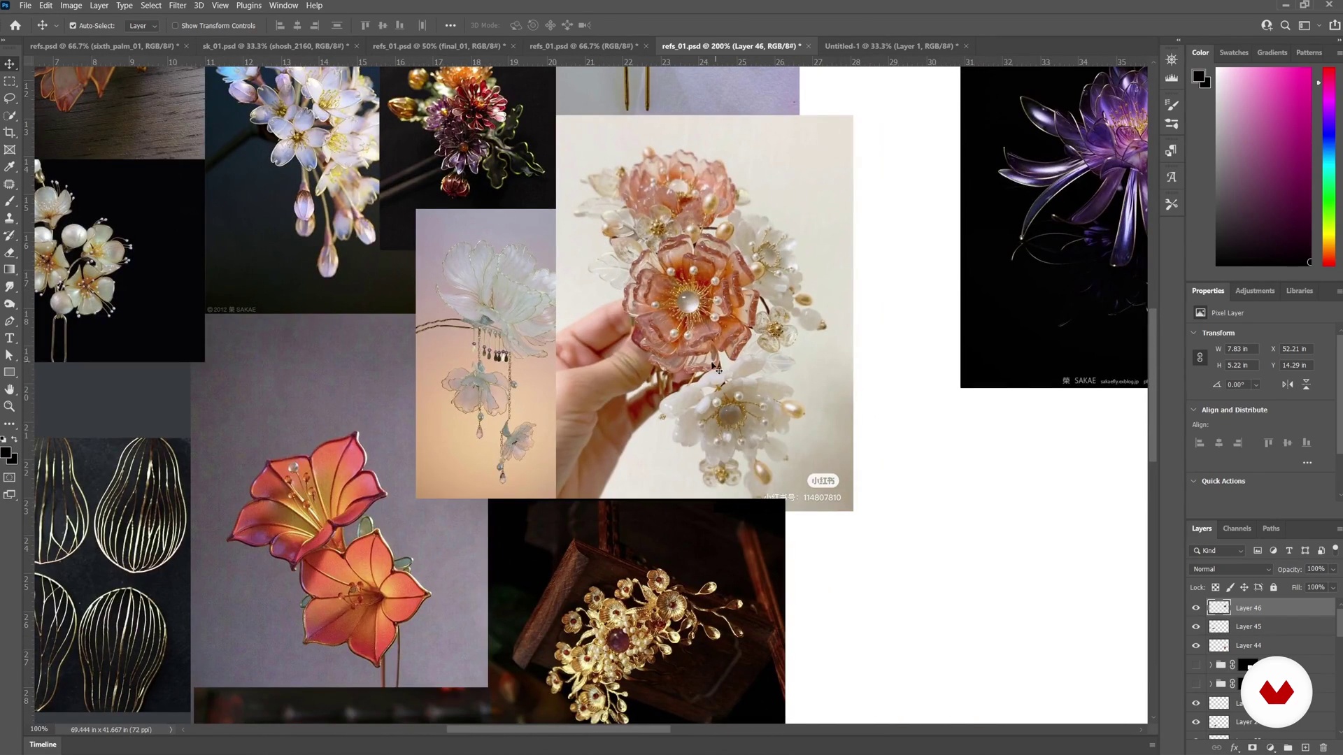 3D jewel-like designs inspired by nature