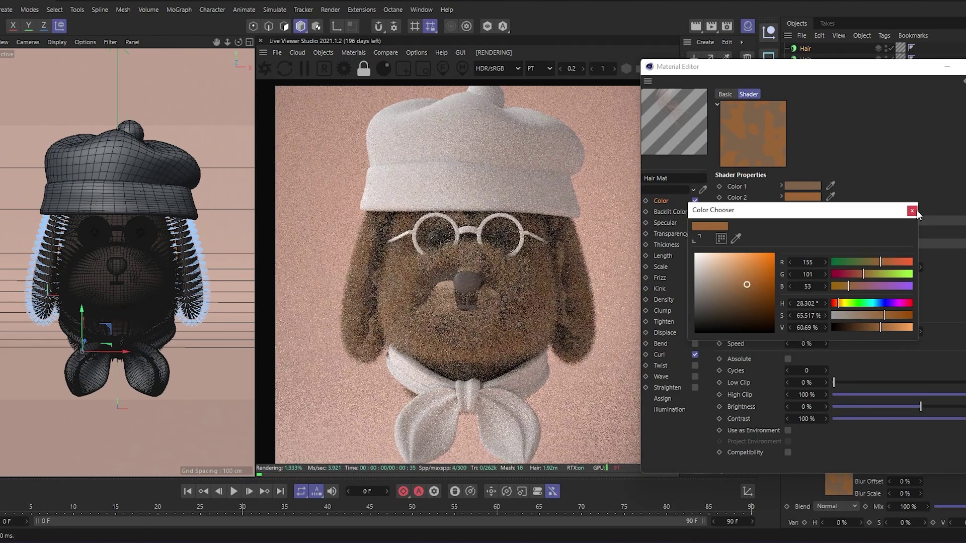 Creating Hair in Cinema 4D