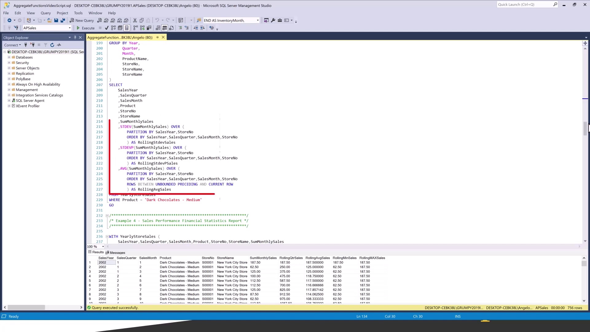 Programming Microsoft SQL Server 2022 Aggregate Functions