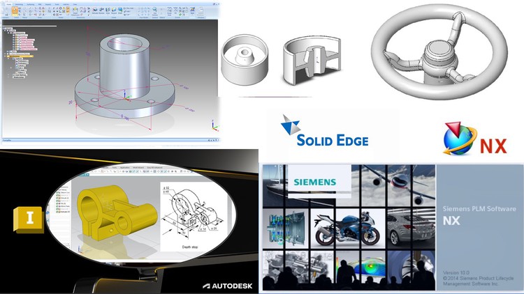 Autodesk Inventor 2023 CAD + Solid Edge 2022 CAD + NX CAD
