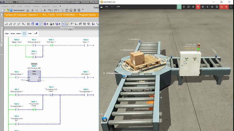 Factory IO Programming Simulation with Siemens Tia Portal