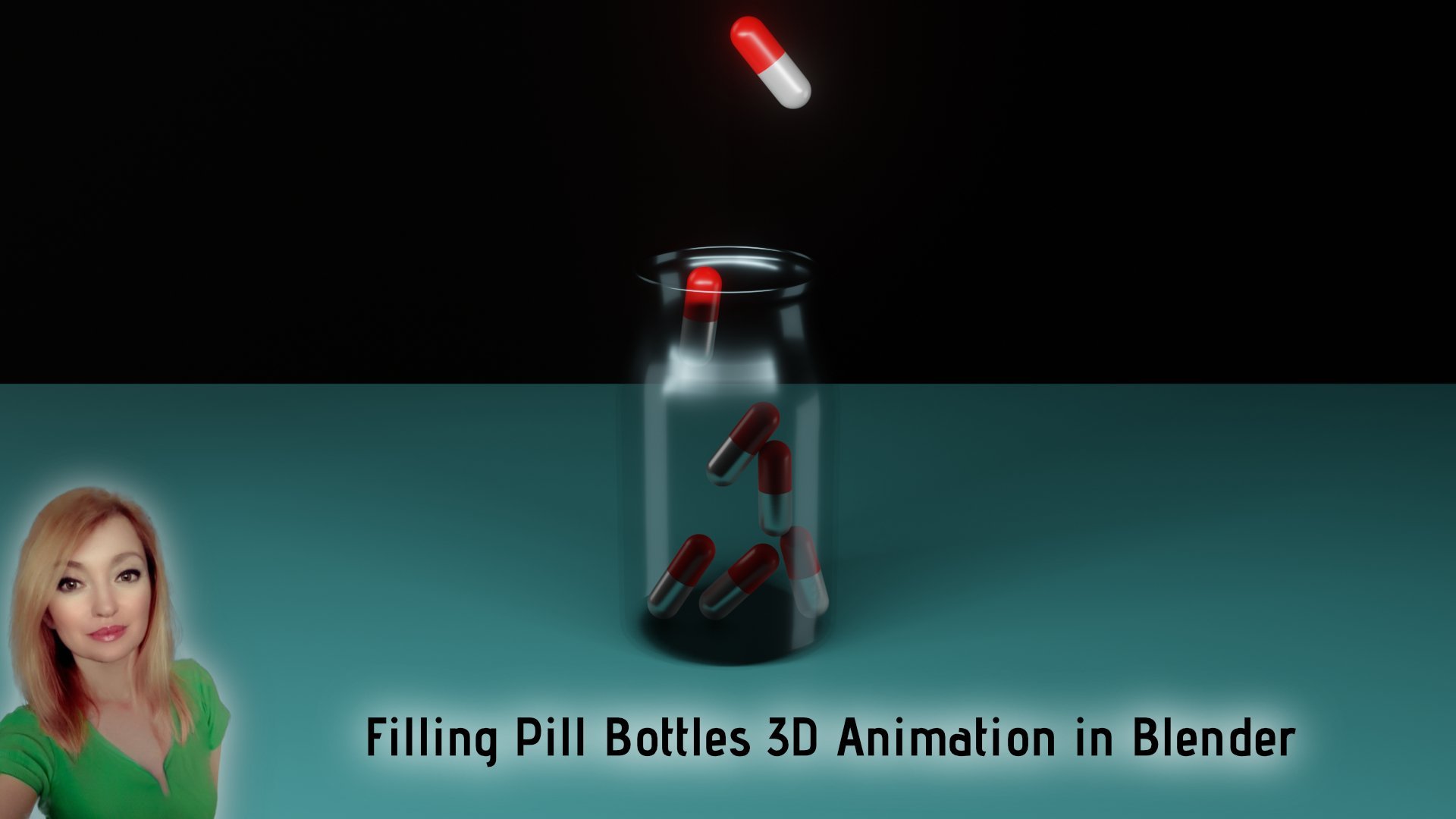 Filling Pill Bottles 3D Animation in Blender