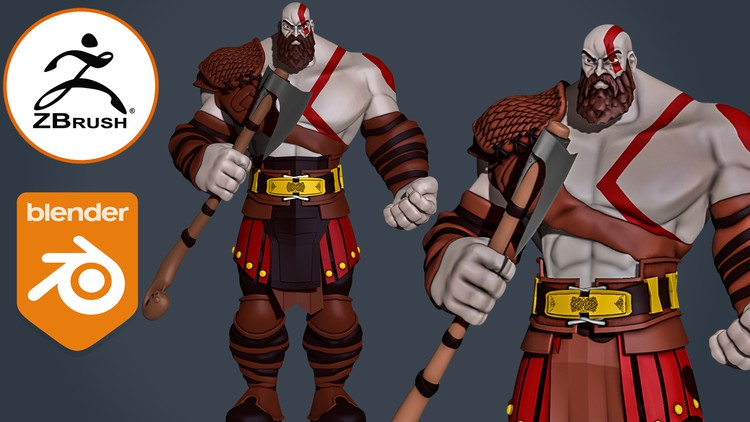 Sculpting Stylized Character Kratos In Zbrush