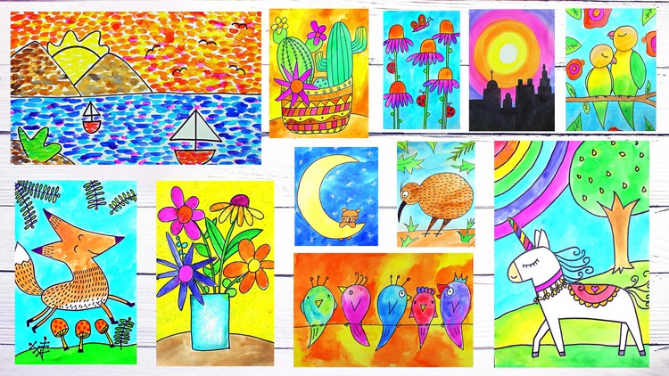 Art for Beginners & Kids: Drawing & Painting With Bold Color