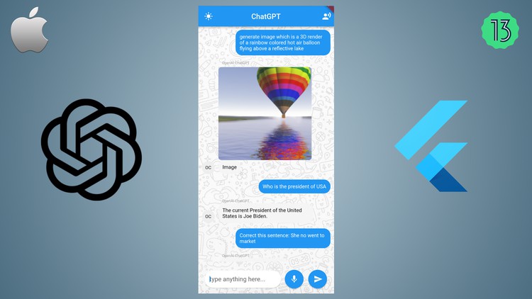 ChatGPT & Flutter: Build Android & IOS Chatbots in Flutter