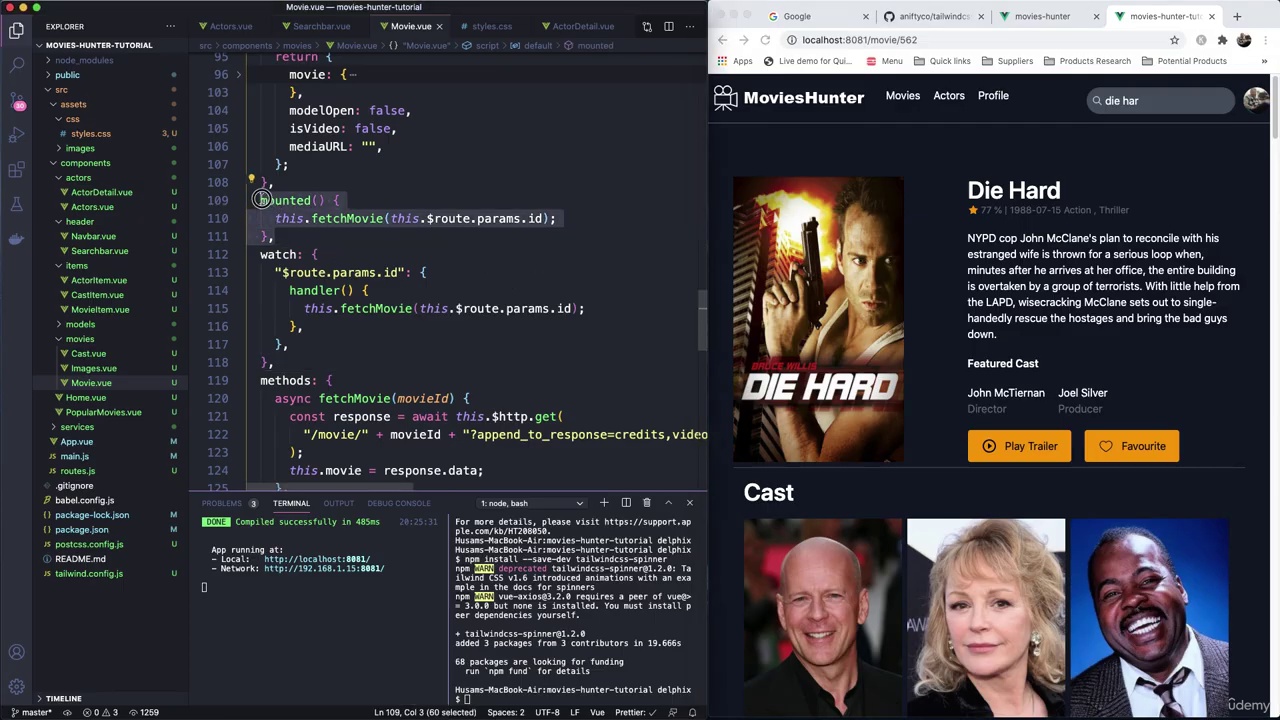 Create Movies Web App Using VueJS