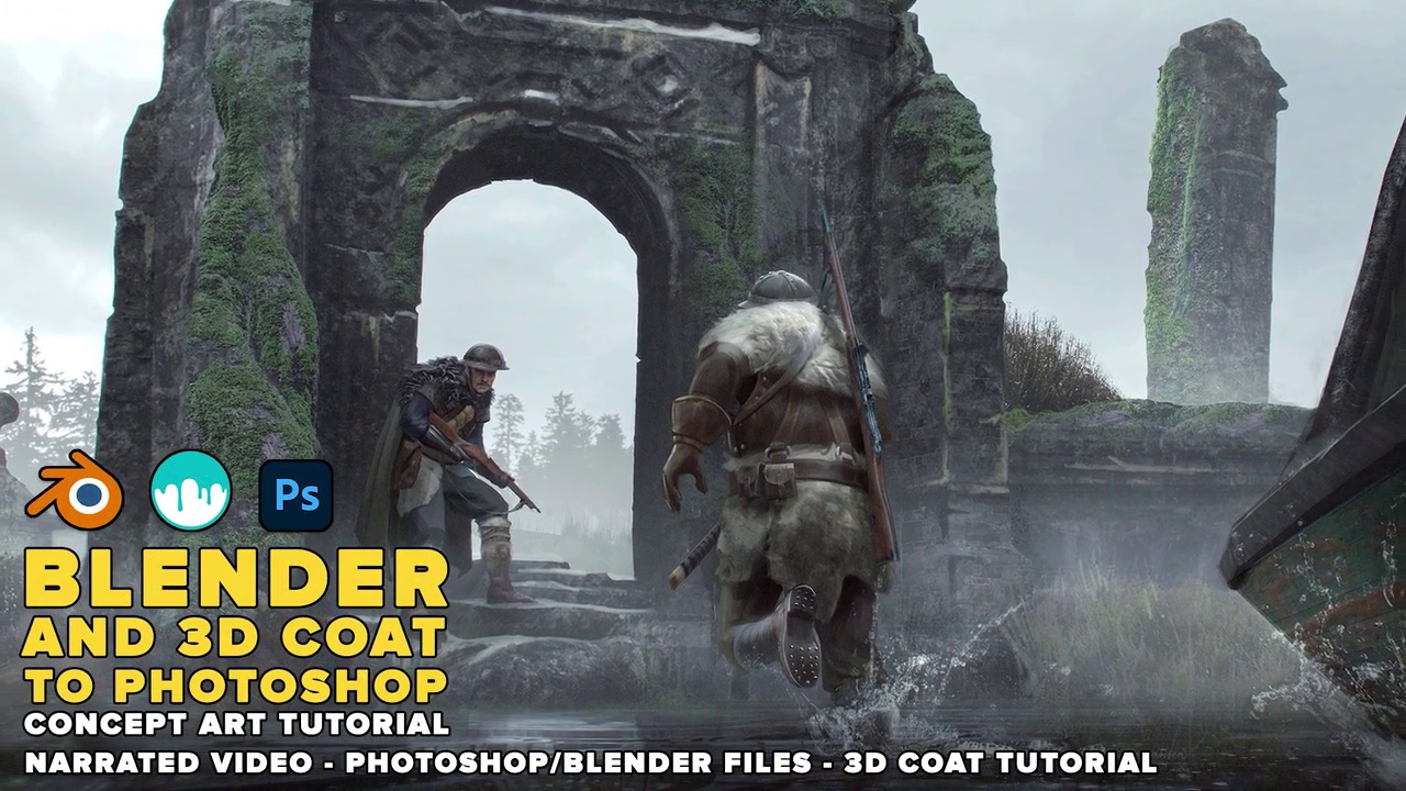 Blender-And-3D-Coat-To-Photoshop-Concept-Art-Tutorial