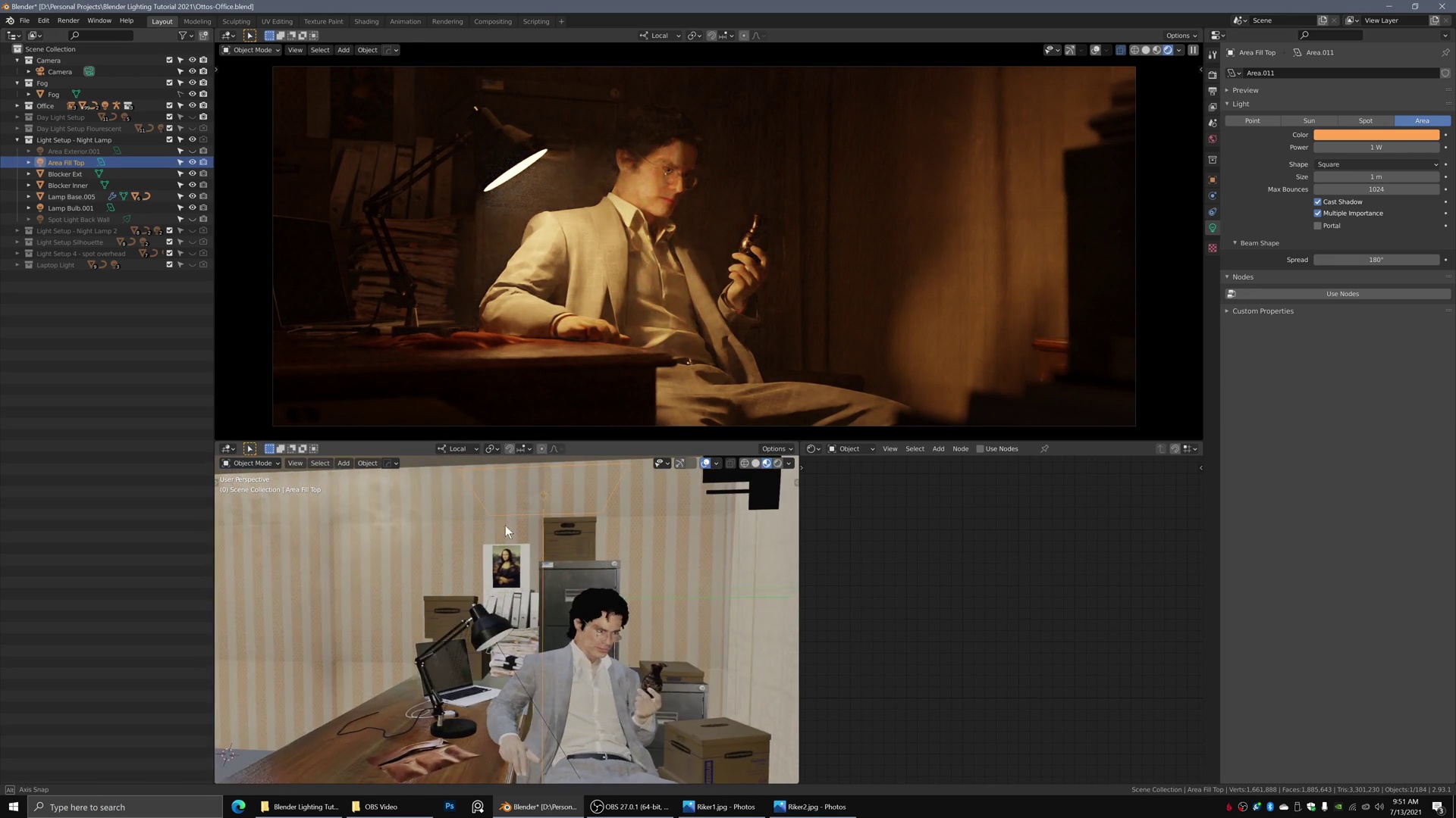 Lighting Ottos Office  How to think like a cinematographer when lighting in Blender